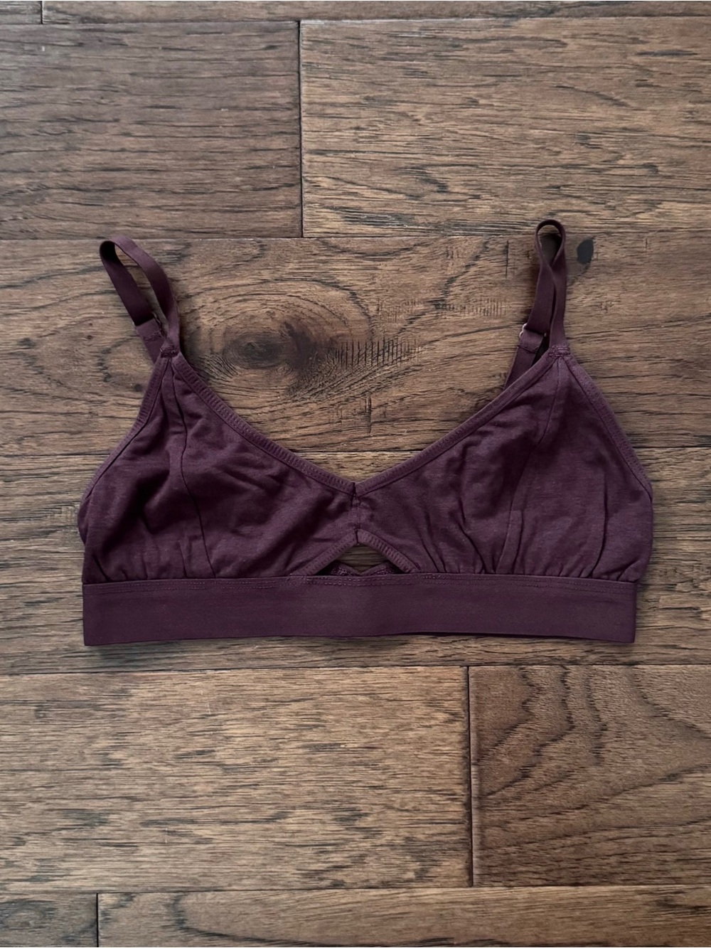 NWOT Richer Poorer Cotton Cutout Bralette Java Brown Size M